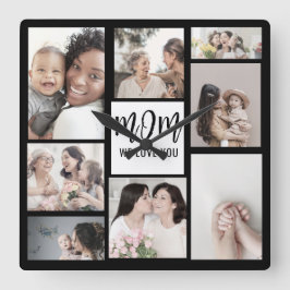 Reloj Cuadrado Mamá te queremos Día de la Madre foto de Personali