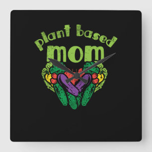 Reloj Cuadrado Mamá vegana - a base de plantas