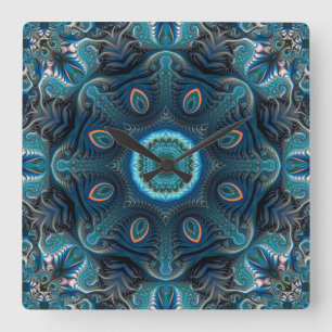 Reloj Cuadrado Mandala espacial misteriosa