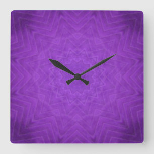 Reloj Cuadrado Mandala mística púrpura