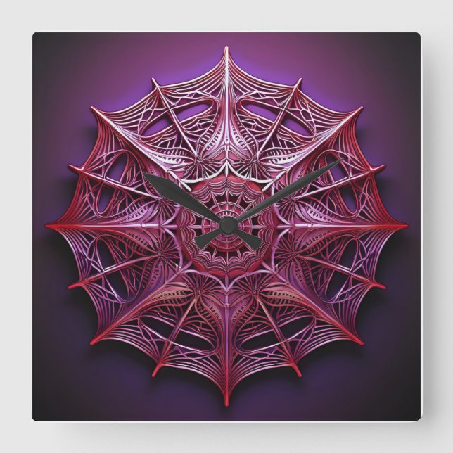 Reloj Cuadrado Mandelbrot (Anverso)