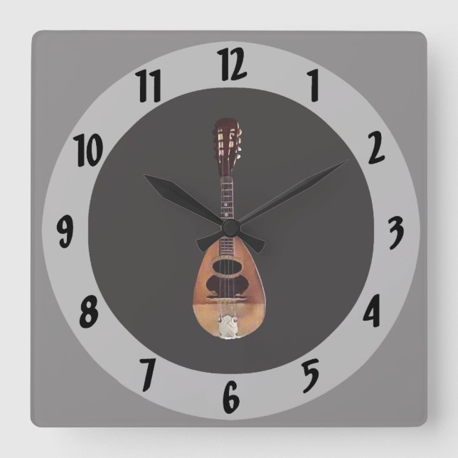 Reloj Cuadrado Mandolin (Anverso)