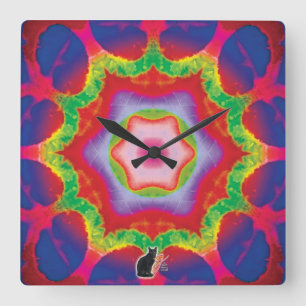Reloj Cuadrado Mandril Kaleidoscope