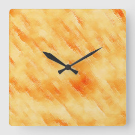 Reloj Cuadrado Mango rústico amarillo como pintura texturizada