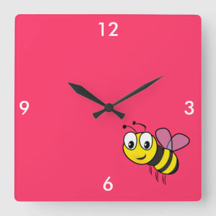 Reloj Cuadrado Manosee la abeja, zumbido