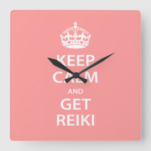 Reloj Cuadrado Mantén la calma y consigue Reiki