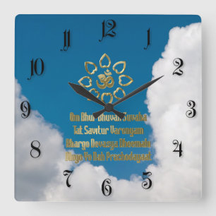 Reloj Cuadrado Mantra Gayatri