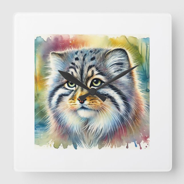 Reloj Cuadrado Manul in Light and Color 230924AREF146 - Watercolo (Anverso)