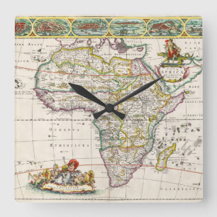 Reloj Cuadrado Mapa de África el   Nova África
