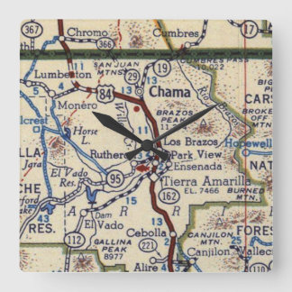 Reloj Cuadrado Mapa de cosecha de Chama Nuevo México