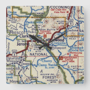 Reloj Cuadrado Mapa de cosechas de Jerome Arizona