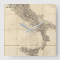 Mapa de Italia del sur y de costas adyacentes