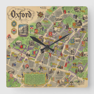 Reloj Cuadrado Mapa de Oxford, Inglaterra (ferrocarril británico)