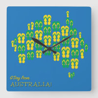 Mapa hecho de thongs australianos