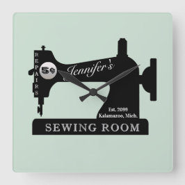 Reloj Cuadrado Máquina de coser de regalo para calderas de soldad