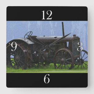 Reloj Cuadrado Maquinaria agrícola, Tractor, Alojamiento, Vehícul