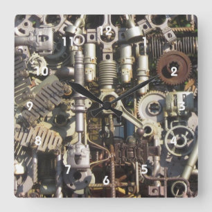 Reloj Cuadrado Máquinas mecánicas de la maquinaria de Steampunk