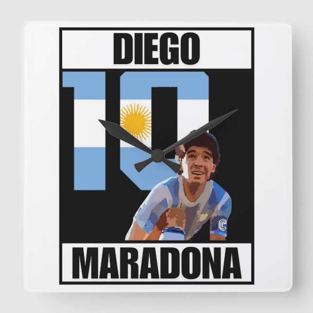 Reloj Cuadrado Maradona (Anverso)