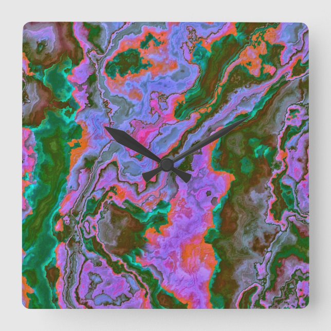 Reloj Cuadrado Marble agrio (Anverso)