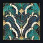 Reloj Cuadrado Marble de lujo Mosaico Art Deco Azul Oro y Verde a<br><div class="desc">Añada un toque de elegancia moderna y lujo Art Déco a su espacio con este impresionante reloj de pared. Con una textura de mosaico de mármol en tonos azules, dorados y verde azulados, esta pieza combina el encanto retro vintage con la sofisticación contemporánea. Las intrincadas flores vintage damasquinadas, los patrones...</div>