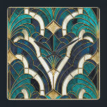 Reloj Cuadrado Marble de lujo Mosaico Art Deco Azul Oro y Verde a<br><div class="desc">Añada un toque de elegancia moderna y lujo Art Déco a su espacio con este impresionante reloj de pared. Con una textura de mosaico de mármol en tonos azules, dorados y verde azulados, esta pieza combina el encanto retro vintage con la sofisticación contemporánea. Las intrincadas flores vintage damasquinadas, los patrones...</div>