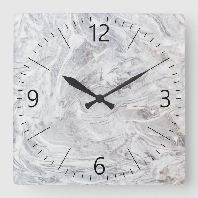 Reloj Cuadrado Marble pattern (Anverso)