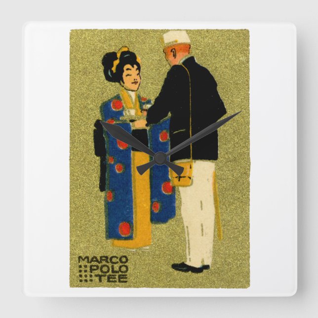 Reloj Cuadrado Marco Polo Tea de 1915 (Anverso)