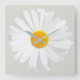 Reloj Cuadrado margarita blanca