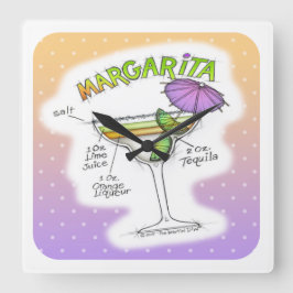 RELOJ CUADRADO MARGARITA RECIPE COCKTAIL ART