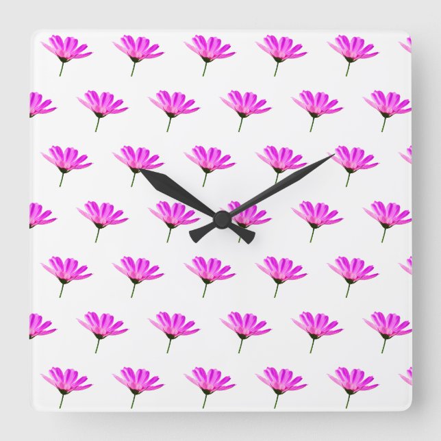 Reloj Cuadrado Margarita Rosa   (Anverso)