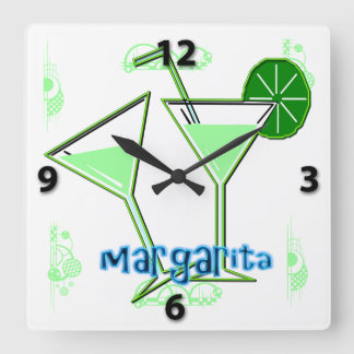 Reloj Cuadrado Margarita Square Wall Clock
