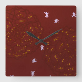 Reloj Cuadrado Margaritas con Estrellas