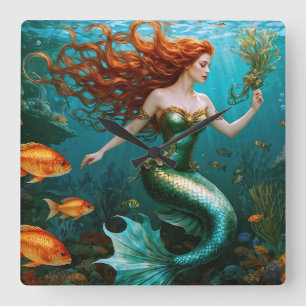 Reloj Cuadrado "Marielle" - Hermosa sirena bailarina