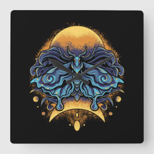 Reloj Cuadrado Mariposa