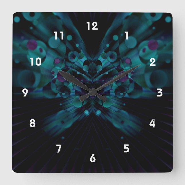 Reloj Cuadrado Mariposa bucosa (Anverso)
