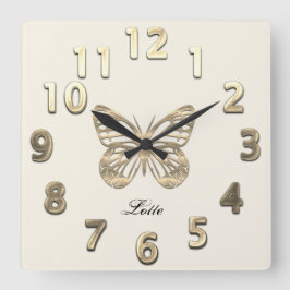 Reloj Cuadrado Mariposa Cuta