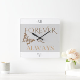 Reloj Cuadrado Mariposa de Siempre & Siempre, Regalo Romántico pa