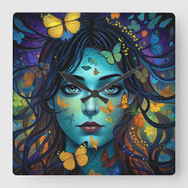 Reloj Cuadrado Mariposa Maid