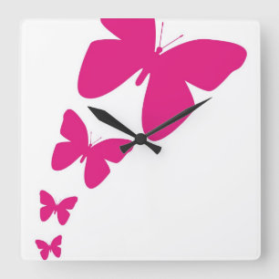 Reloj Cuadrado Mariposas que agitan