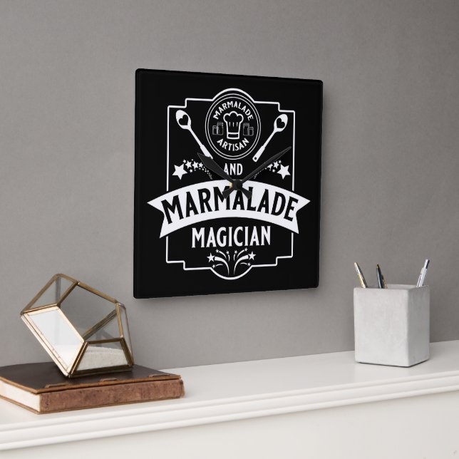 Reloj Cuadrado Marmalade Jam (Oficina)