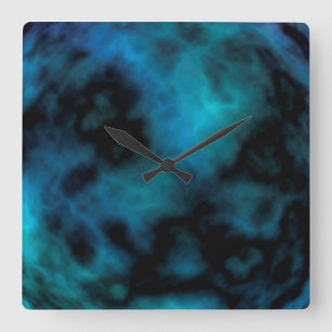 Reloj Cuadrado Mármol azul de imitación