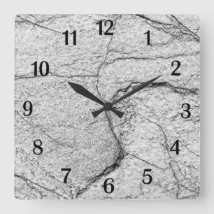 Reloj Cuadrado Mármol gris de hormigón doblado