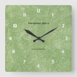 Reloj Cuadrado Marmorino Stucco Faux Finish