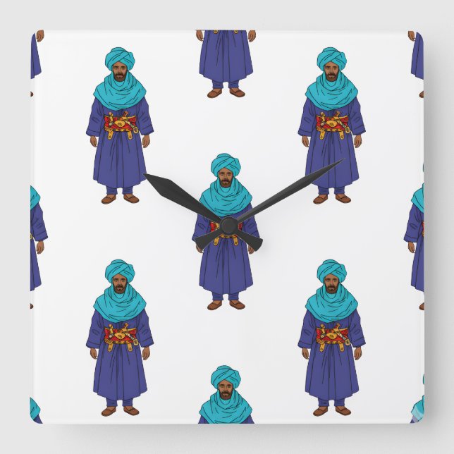 Reloj Cuadrado Marocain Touareg Man Motif (Anverso)