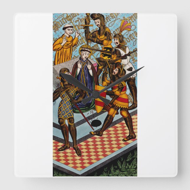 Reloj Cuadrado Martinela de Santo Tomás de Canterbury (Anverso)