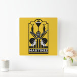 Reloj Cuadrado Martinez Cocktail Art Deco<br><div class="desc">Martínez Cocktail Art Deco. © Copyright HGIFY | Sólo tiendas HGI. Todos Los Derechos Reservados. Obra De Arte Profesional Original. La decoración de las paredes,  la decoración de los bares o el regalo.</div>