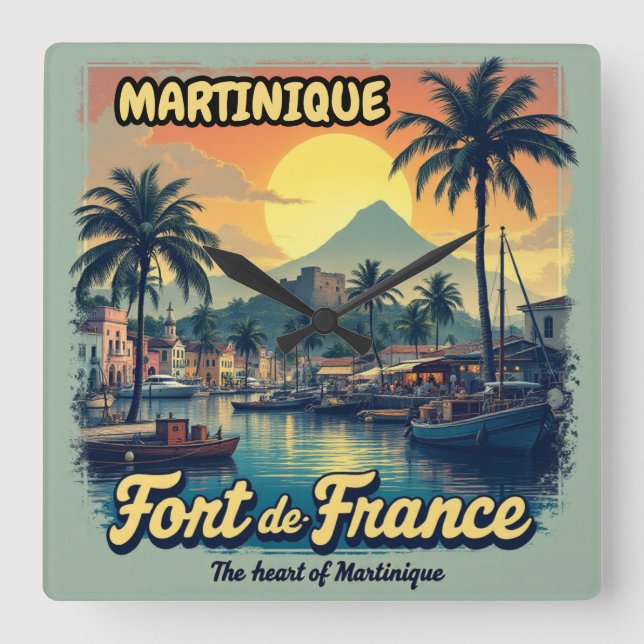 RELOJ CUADRADO MARTINIQUE (Anverso)