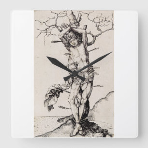 Reloj Cuadrado Martirio de San Sebastián por Martin Schongauer