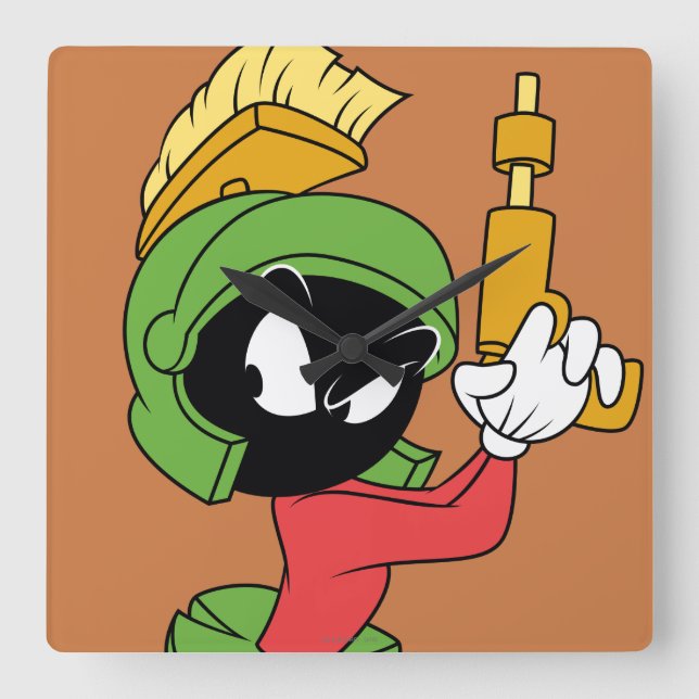 Reloj Cuadrado MARVIN THE MARTIAN™ Ready With Laser (Anverso)