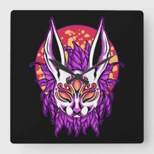 Reloj Cuadrado Máscara de conejo